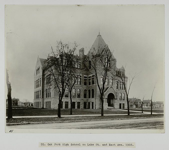 Oak Park High School on Lake St. and East Ave., 1902