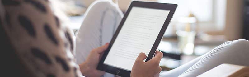 Person using ebook