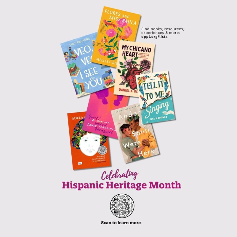 Hispanic Heritage Month book collage